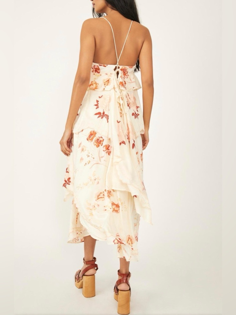 Free People Women's Audrey BOHO Embroidered Floral Sleeveless Maxi Dress Size XS - Picture 2 of 11